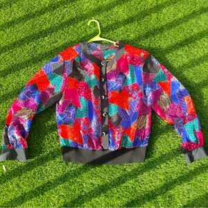 Vintage silk patch work jacket